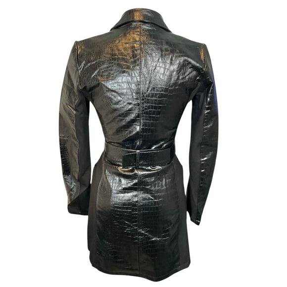 French Connection Clancy Belted Mini Dress Blackout Size 4 NWT Two Side Pockets - Picture 9 of 16